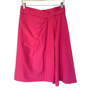 Valentino S.p.A Couture Pink Cotton Knee Length Skirt Size 10 EUC | Barbie Pink